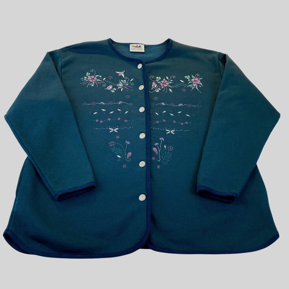Northern Reflections Vintage Jacket/Cardigan Green Size XL
